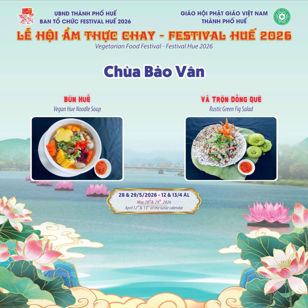 Thưởng thức 100 món ăn ở lễ hội Ẩm thực chay – Festival Huế 2026